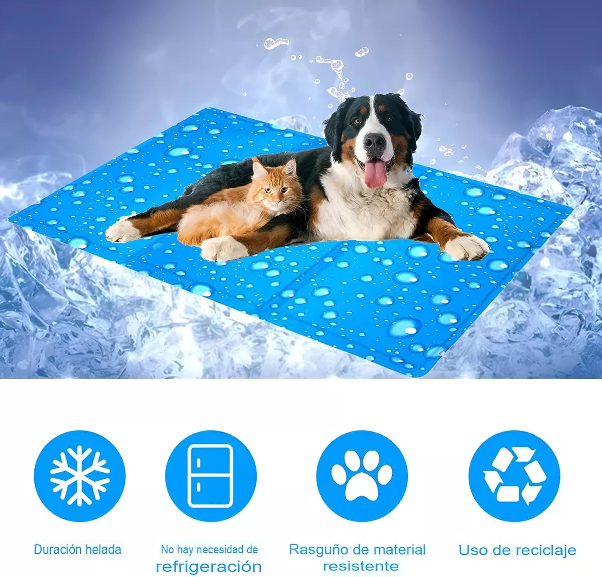 Manta Refrescante De Gel Frio Mascotas.  Producto local, plazo de entrega aproximado de entre 3 y 7 días.