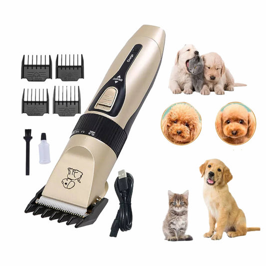 Kit Completo Corta Pelo Para Mascotas funciona con batería recargable.  Producto local, plazo de entrega aproximado de entre 3 y 7 días.