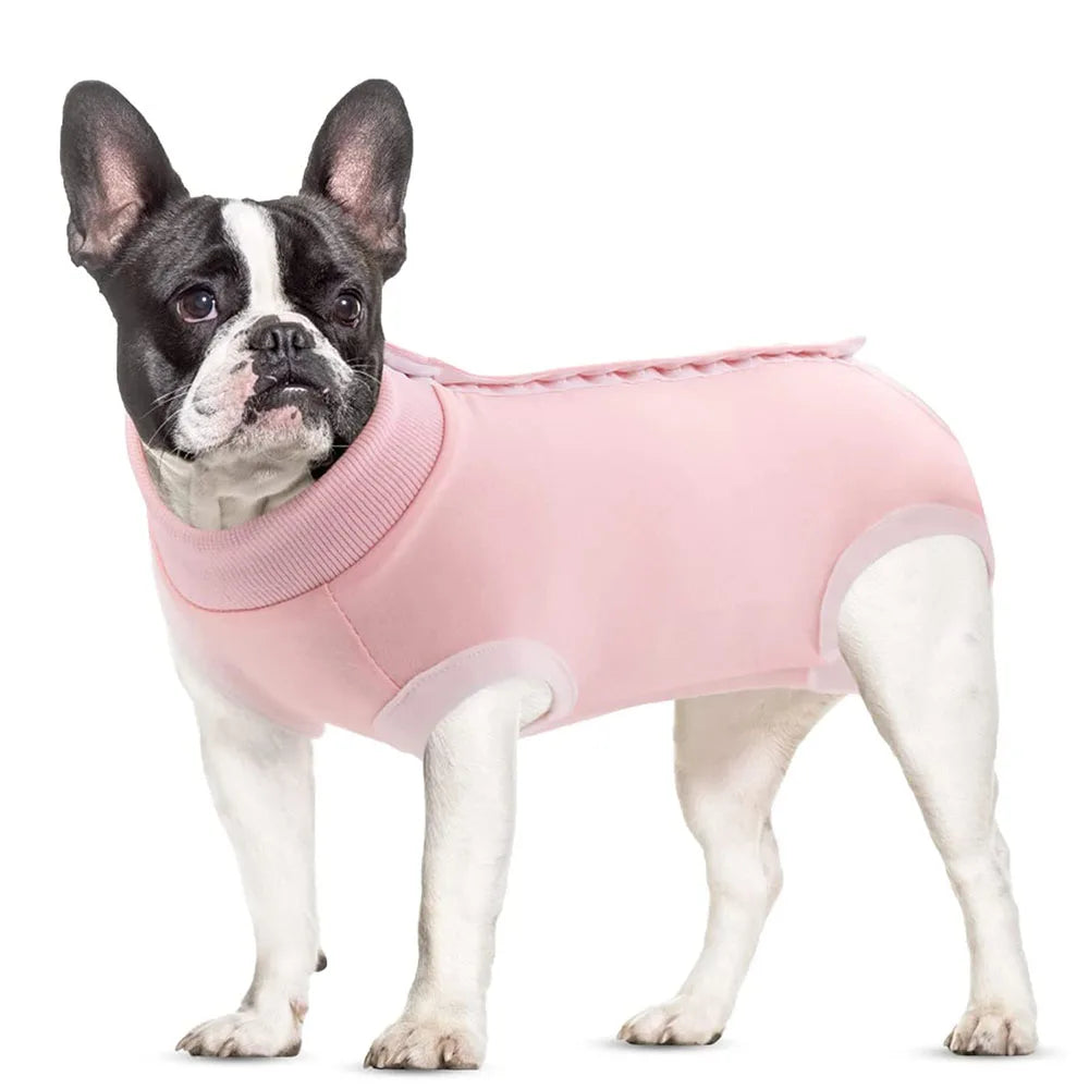 Traje Mascota (perros o gatos), especial para períodos post quirúrgicos. Transpirable, reemplaza collar isabelino.  Producto Importado, plazo de entrega aproximado de entre 7 y 18 días.