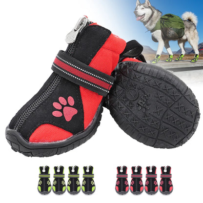 Zapatos para perros, cálidos, reflectantes, ideales para lluvia o nieve, antideslizantes. Recomendado para perros pequeños y grandes.  Producto importado, plazo de entrega aproximado de entre 7 y 18 días.