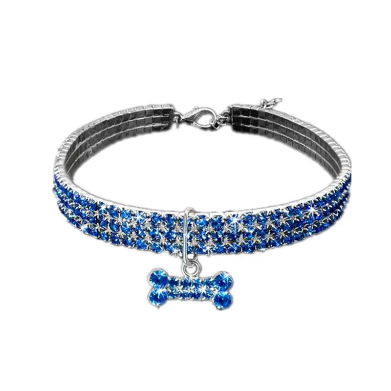 Collar con brillantes para perros pequeños y gatos.  Producto importado, plazo de entrega aproximado de entre 7 y 18 días.