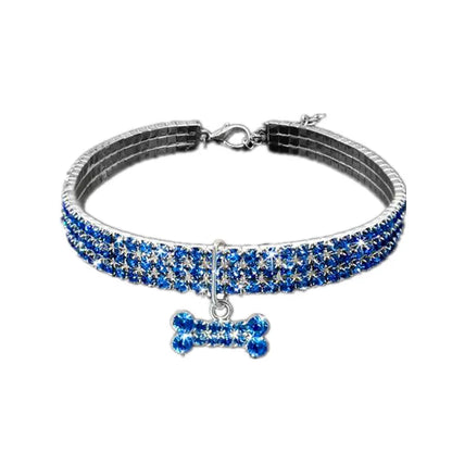 Collar con brillantes para perros pequeños y gatos.  Producto importado, plazo de entrega aproximado de entre 7 y 18 días.