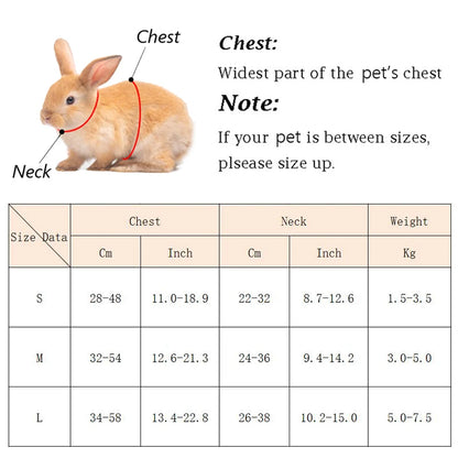 Arnés tipo chaleco para gatos o conejos, ajustable.  Producto importado, plazo de entrega aproximado de entre 7 y 18 días.