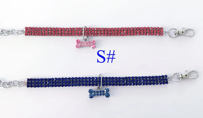 Collar con brillantes para perros pequeños y gatos.  Producto importado, plazo de entrega aproximado de entre 7 y 18 días.