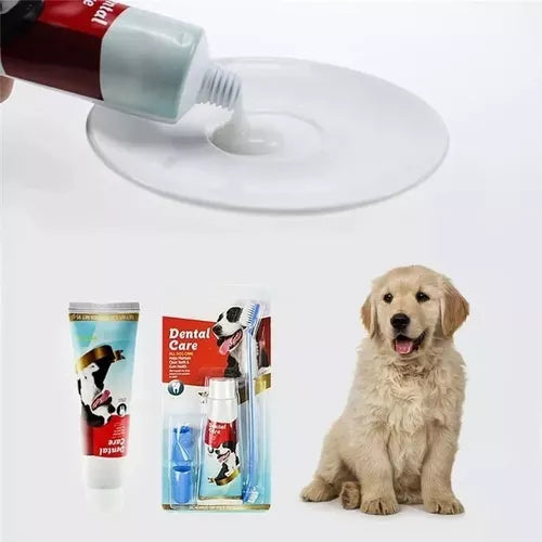 Cepillo Y Pasta De Dientes Para Mascotas.  Producto local, plazo de entrega aproximado de entre 3 y 7 días.